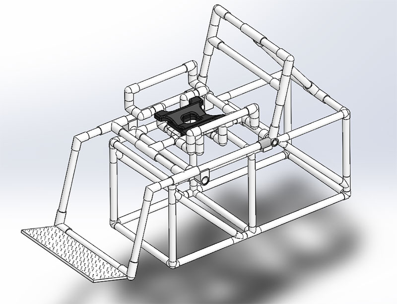 Diagram of the Pediatric Shower Chair.