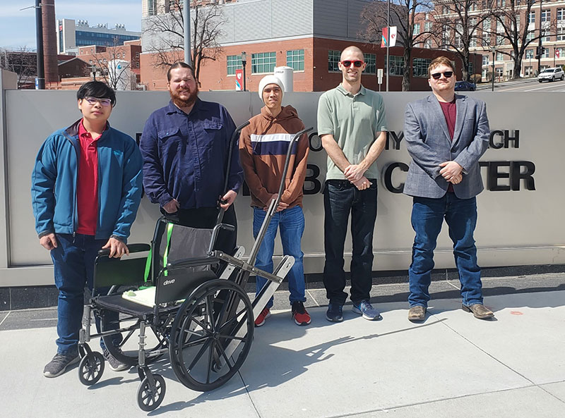 The Stair Descension Device for Wheelchair Application team