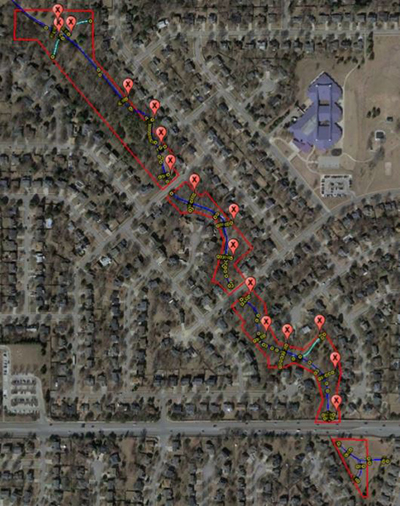 Cripple Creek Streambank Restoration (View from Google Earth)
