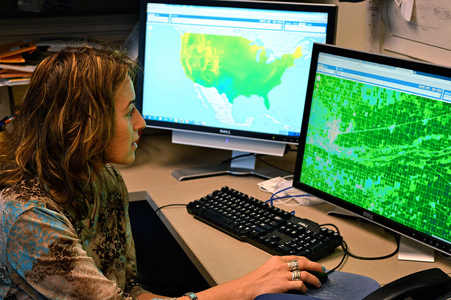 Associate Professor Ayse Kilic studies water resource mapping | photo by Mekita Rivas, UNL School of Natural Resources