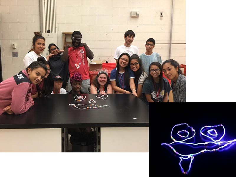 2017: Students smile for the camera at the Upward Bound Math and Science Camp.