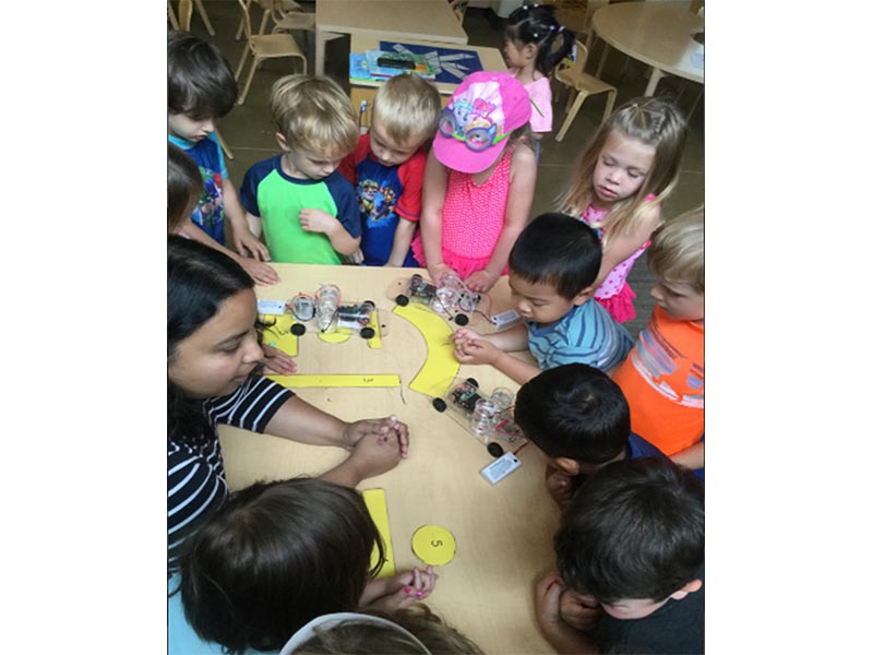 2019: Children working with Dr. Dishari at the UNL Children's Center.