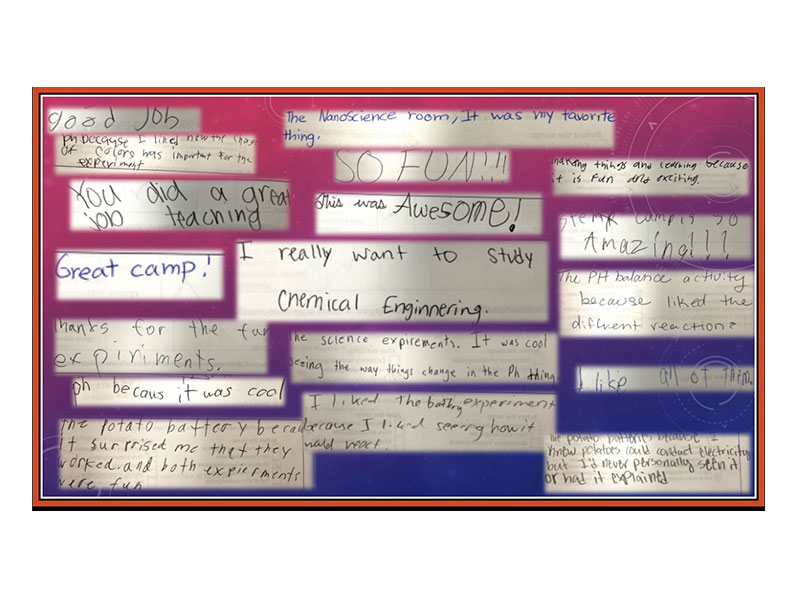 Team Dishari had a blast at 2022 Columbus STEM camp engaging 75 middle schoolers in chemistry and nanoscience activities and teaching how batteries, fuel cells and electrolyzers work. Thanks, Nebraska EPSCoR, for inviting us. The survey comment: “I really want to study Chemical Engineering” stole our hearts!