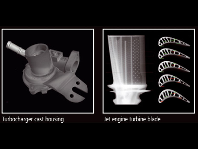 Turbocharger cast housing and Jet engine turbine blade