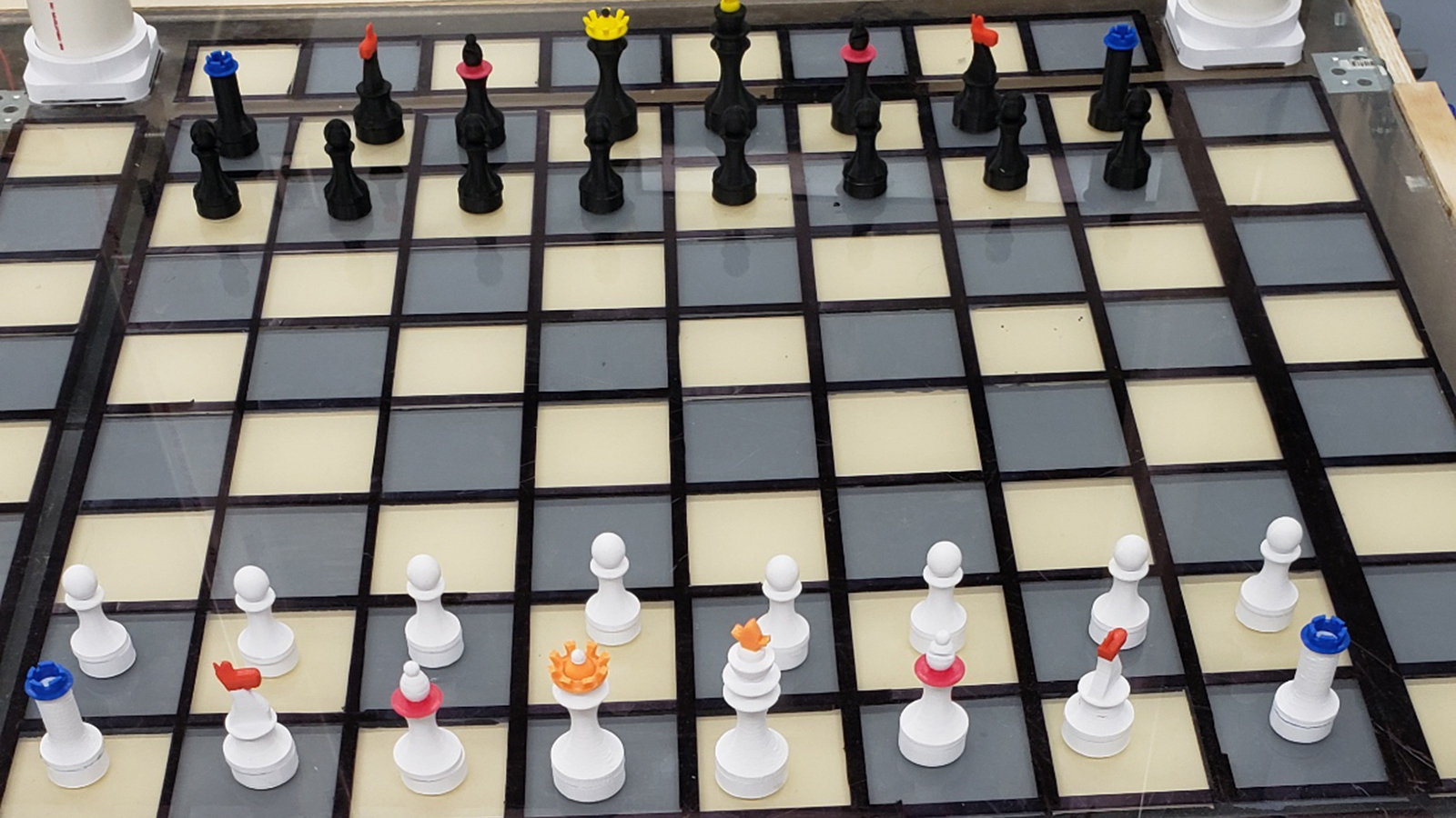 Team members Ryan Karl, Aaron Norlinger, Zury Vasquez, and Sam Yunker created a computer to play chess against a person.