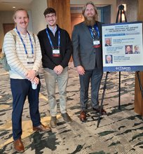 CEFS graduate student researchers - (from left) Graham Kaufman (electrical engineering), Logan Pettit (mechanical engineering), and Josh Gerdes (mechanical engineering) - presented papers at the IEEE ITherm Conference May 28-31 in Denver, Colorado. CEFS graduate student researchers - (from left) Graham Kaufman (electrical engineering), Logan Pettit (mechanical engineering), and Josh Gerdes (mechanical engineering) - presented papers at the IEEE ITherm Conference May 28-31 in Denver, Colorado.