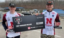 Trevor Schleich (right), a graduate student in construction engineering and management, and Brett Lubeck, a freshman agribusiness major, won the MLF Abu Garcia Collegiate Fishing Tournament on March 20, 2023, at Lake of the Ozarks, Missouri. Trevor Schleich (right), a graduate student in construction engineering and management, and Brett Lubeck, a freshman agribusiness major, won the MLF Abu Garcia Collegiate Fishing Tournament on March 20, 2023, at Lake of the Ozarks, Missouri.